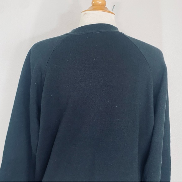 Vintage Women's Jerzees Black Quilted Star Crew Sweatshirt Size XL Cottagecore - Picture 8 of 16